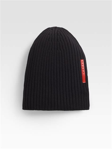 prada men's beanie